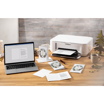 SIGEL Kerstkaart 21,1 x 15,1 cm Groen, wit 25 Stuks (DS089)