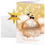 SIGEL Joy Kerstkaart 21,1 x 15,1 cm Goud, wit 25 Stuks