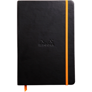 RHODIA Notitieboek Speciaal Gelinieerd PU Harde rug Zwart Niet geperforeerd (118742C)