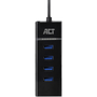 ACT USB-C Hub AC6415 4 x USB-A poorten Zwart (AC6415)