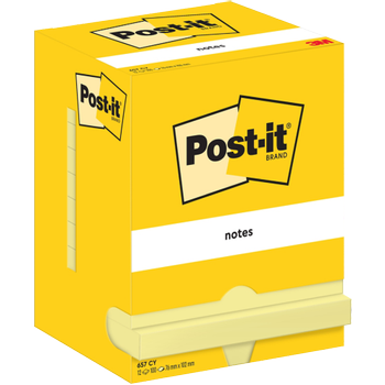 POST-IT Zelfklevende memoblaadjes 657-CY 76 x 102 mm 100 Vellen per blok Geel Pak van 12 (7100290168)