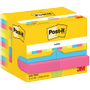 POST-IT Zelfklevende memoblaadjes 653-TFEN 38 x 51 mm 100 Vellen per blok Blauw, geel, groen, roze Pak van 12 (7100290179)