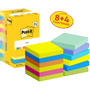 POST-IT zelfklevende memoblaadjes vierkant 76 x 76 mm blanco assortiment 654-MX-P8/ +4 12 stuks à 100 vellen (8+4 gratis) (7100290184)