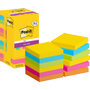 POST-IT Super Sticky Notes vierkant 76 x 76 mm blanco assortiment 654-SSCARN-P8/+4 90 12 stuks à 90 vellen (8+4 gratis)