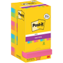 POST-IT Super Sticky Notes vierkant 76 x 76 mm blanco assortiment 654-SSCARN-P8/ +4 90 12 stuks à 90 vellen (8+4 gratis) (7100290187)