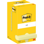 POST-IT Zelfklevende memoblaadjes 654-CY 76 x 76 mm 100 Vellen per blok Geel Pak van 12 (7100290160)
