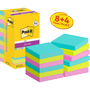 POST-IT Super Sticky Notes vierkant 76 x 76 mm blanco assortiment 654-SSCOS-P8/ +4 90 12 stuks à 90 vellen (8+4 gratis) (7100290185)