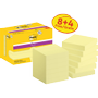 POST-IT Super Sticky Notes vierkant 47,6 x 47,6 mm blanco geel 622-SSCY-P8/ +4 90 12 stuks à 90 vellen (8+4 gratis) (7100290178)