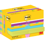 POST-IT Super Sticky Notes 622-12SS-COS 47.6 x47.6 mm 90 Vellen per blok Groen, roze, turkoois Vierkant Effen Pak van 12 (7100290180)