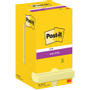 POST-IT Super Sticky Notes 654-12SS-CY 76 x 76 mm 90 Vellen per blok Geel Vierkant Effen Pak van 12 (7100290155)