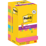POST-IT Super Sticky Z-Notes R330-SSCARN-P8+4 76x 76 mm 90 Vellen per blok Blauw, geel, groen, oranje, roze, Pak van 12 (8+4 gratis) (7100290177)