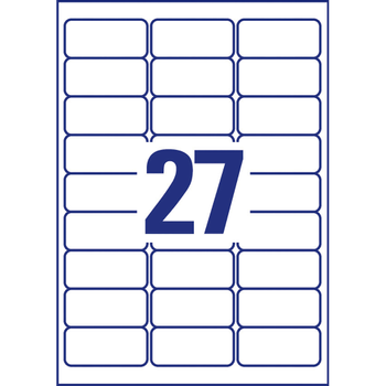 Avery Zweckform Avery Multifunctionele etiketten L4737REV-10 Klevend A4 Wit 6,35 x 32,7 x 2,96 cm 10 Vellen à 27 Etiketten (L4737REV-10)