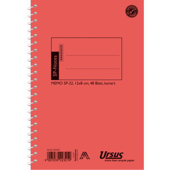 Staufen Style Ursus Staufen Style Spiraalblok SP22 12 x 8 cm 48 vellen 70 g/m² 4 mm Geruit (42022)