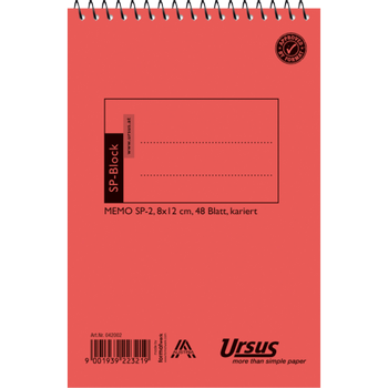 Staufen Style Ursus Staufen Style Spiraalblok SP2 8 x 12 cm 48 vellen 70 g/m² 4 mm Geruit (42002)