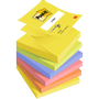 POST-IT Sticky Z-Notes Vierkant 76 x 76 mm Kleurenassortiment R-330NR 6 blokken met elk 100 vellen