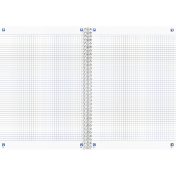 OXFORD Schrijfblok A4 Geruit Dubbele draad aan zijkant Harde achterzijde Bruin 180 pagina's (400141847)