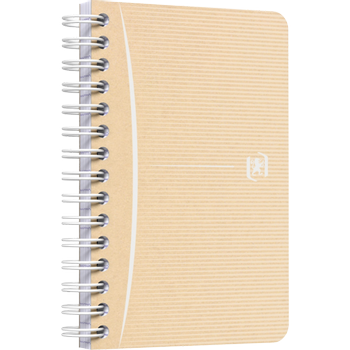 OXFORD Schrijfblok 9 x 14 cm Geruit Dubbele draad aan zijkant Harde achterzijde Bruin 180 pagina's (400155802)