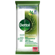 DETTOL Tru Clean Schoonmaakdoekjes Eucalyptus + limoen Pak met 48 doekjes