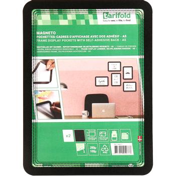 DJOIS Magneto A5 Displayframe Magnetisch Zwart PP, PVC 194977 16,8 (B) x 0,2 (D) x 23 (H) cm 2 Stuks (194977)