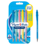 PAPERMATE FlexGrip Ultra Intrekbaar Balpen Blauw 1 mm Medium Balpen 5 Stuks