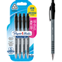PAPERMATE FlexGrip 2108209 Intrekbaar Gelpen Zwart 0,7 mm Medium Ronde punt 4 Stuks
