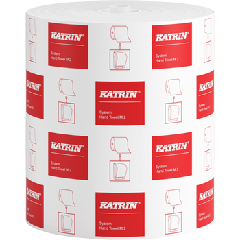 KATRIN Basic Handdoeken Rol Wit 2-laags 0,19 m 460102 6 Rollen à 160 m (460102)