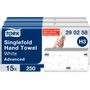 Tork Advanced  Handdoek H3 V-vouw Wit 2-laags 290258 15 Stuks à 250 Vellen