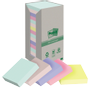 POST-IT Recycled Sticky Notes Kleurenassortiment 76 x 76 mm 100 Vellen Pak van 16