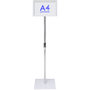 VIKING Displaystandaard A4 Aluminium, Melamine Zilver