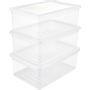 KEEEPER bea Kunststof Opbergbak 3 x 11 l Transparant 26,5 x 39 x 14 cm 3 Stuks (3,002E+12)