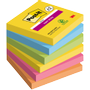 POST-IT Super Sticky Notes 76 x 76 mm Carnival Kleurenassortiment 90 Vellen Voordeelpak 4 blokken + 2 GRATIS