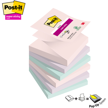 POST-IT Sticky Z-Notes Soulful 76 X 76 Kleurenassortiment 90 Vellen Pak van 6 (7100259322)