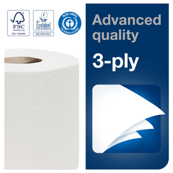 Tork Advanced Toiletpapier T4 3-laags 110883 10 Rollen à 250 Vellen (110883)