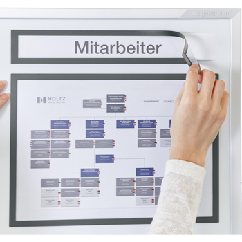 Magnetoplan magnetofix A3/A4 Displayframe Magnetisch Grijs 1131801 5,5 (B) x 32,2 (H) cm 5 Stuks (1131801)