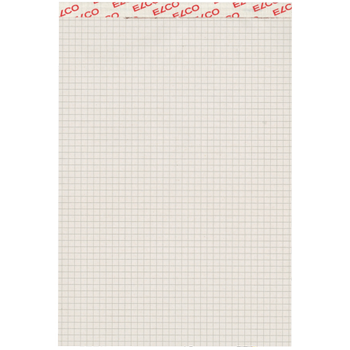 Elco Notitieblok A5 Geruit Geniet aan bovenzijde Karton Harde Grijs Geperforeerd 100 pagina's (73312.27)