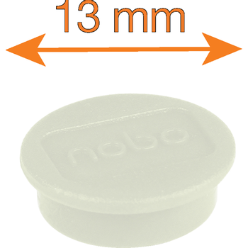 NOBO Whiteboard-magneten Wit 0.1 kg draagkracht 13 mm 10 Stuks (1915287)