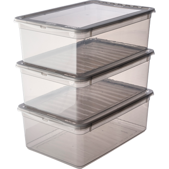 KEEEPER Kunststof Opbergbox 11 l Met deksel Grijs 26,5 x 39 x 14 cm (3,00208E+12)