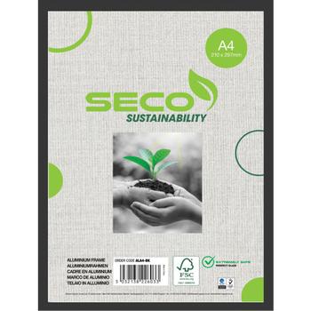 Seco A4 Fotolijst Aluminium ALA4-BK 22 (B) x 2,1 (D) x 43 (H) cm (ALA4-VK)