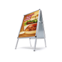 SHOWDOWN A-Board 32mm Foldable Stoepbord 2 Panelen A1 Aluminium Zilver Weerbestendig