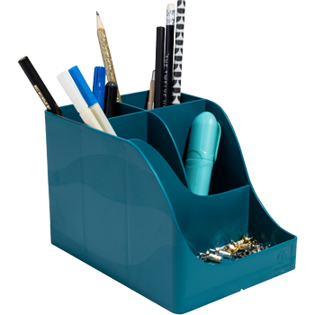 EXACOMPTA Neo Deco Pennenbak Pen-Wave 5 vakken PS (polystyreen) Eendenblauw (69528D)