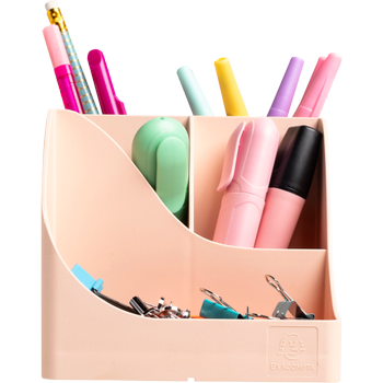 EXACOMPTA Skandi Pennenbak Pen-Wave 5 vakken PS (polystyreen) Huidskleur (69531D)