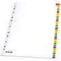 RAJA Mylar 1 tot 31 Numerieke tabbladen A4 Wit 31 tabs Karton, papier, kunststof 11 Gaten