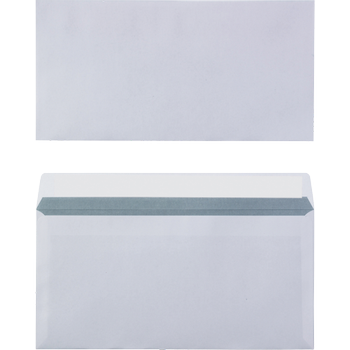 VIKING enveloppen zonder venster DL 220 (B) x 110 (H) mm kleefstrip wit 80 g/m² 1000 stuks (2026865)