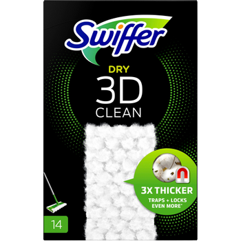 Swiffer Vloerdoekjes Wit 32,8 x 6,2 x 24,2 cm 8006540001240 Pak van 14 (8,00654E+12)