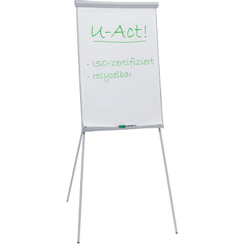 Franken U-Act!Line Flipoverezel Vrijstaand Magnetisch FC93 Verstelbare hoogte 70 x 100 cm Statief Pennenbakje Lichtgrijs (FC93)