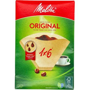 Melitta ORIGINAL 1x6 Koffiefilters Bruin 200 mm Pak van 40 (123834)