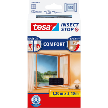 TESA Comfort Vliegenhor 1.200 x 2.400 mm Antraciet (55918-00021-01)