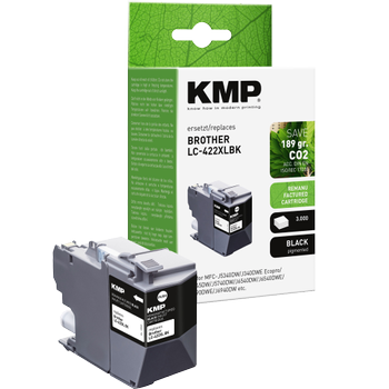KMP LC422XLBK Compatibel Brother Inktcartridge Zwart (15.524.001)