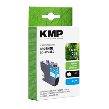KMP LC422XLC Compatibel Brother Inktcartridge Cyaan (15.524.003)