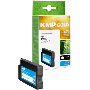 KMP 3JA27AE Compatibel HP Inktcartridge HP 963XL Cyaan (17.666.003)